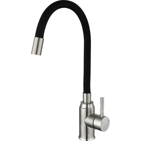 Grifo de cocina WEZER EKO42X-02B con caño flexible (1/2)