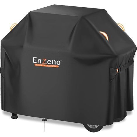 Housse de Barbecue résistante aux intempéries - Housse de Protection pour Barbecue à gaz - Imperméable à la poussière - pour Weber, Brinkmann, Char Broil - 147 x 61 x 122 cm - Noir (1/5)