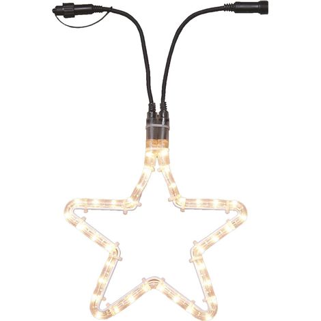 Star Trading Accessoires System Expo, Outdoor, Étoile lumineuse avec connecteur, 36 LED, éclairage extérieur, blanc neutre, 28 cm