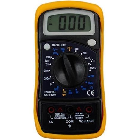 Multimetro digitale di base Multi tester 500 V CA/CC 5 A CA 5 A