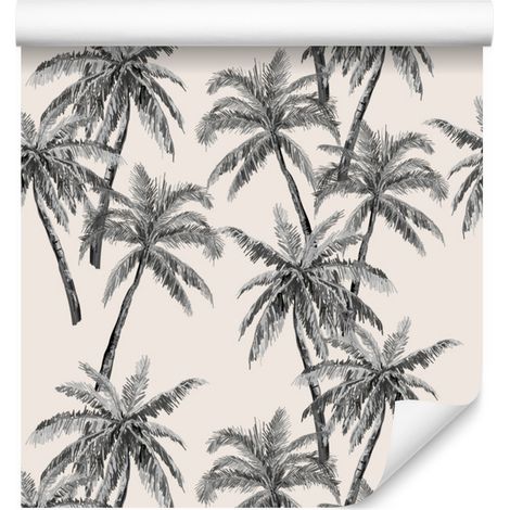 Papier peint motif palmiers, feuilles de forêt et nature pour salon et chambre 50x1000 cm (1/5)