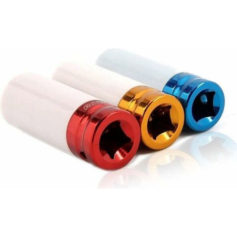 Douilles à Impact - Paroi Mince en Acier Chrome Vanadium - Pour Jantes en Alliage - 17 mm 19 mm 21 mm - Lot de 3 (1/4)