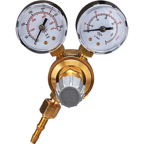 Wolketon Gas inerte argón/CO₂ – mini reductor y regulador de presión con manómetro para soldadura MIG/MAG/WIG 315 bar