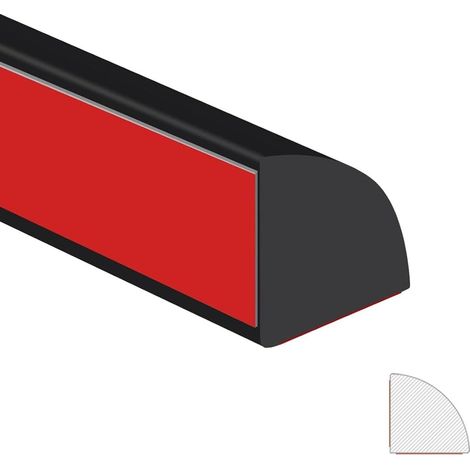 Garniture Murale Autocollante,Plinthe pvc,Moulure Plafond,Moulure Decorative,Moulure Quart de Rond,Moulure Adhesive,Pour les murs,les comptoirs,les sols,les bords d'armoires.(3mNoir) (1/5)