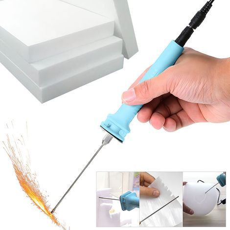 Coupeur électrique de mousse de polystyrène. outil électrique de stylo de coupeur de mousse de fil chaud de Type d'aiguille d'AC110-240V 10CM avec l'alimentation(EU Plug) Coupe Mousse (1/5)