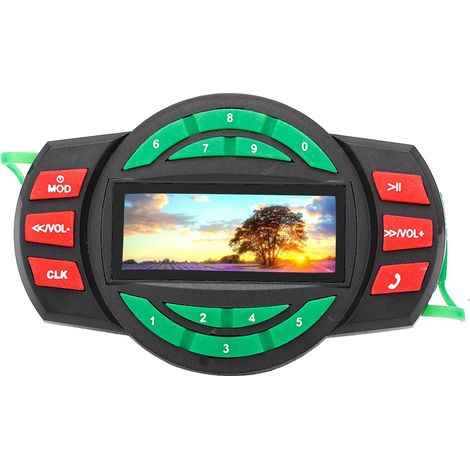 Wasserdichter Motorrad-MP3-Player mit Bluetooth-Lautsprecher, FM-Radio, Handy-Ladegerät und LCD-Bildschirm (1/5)