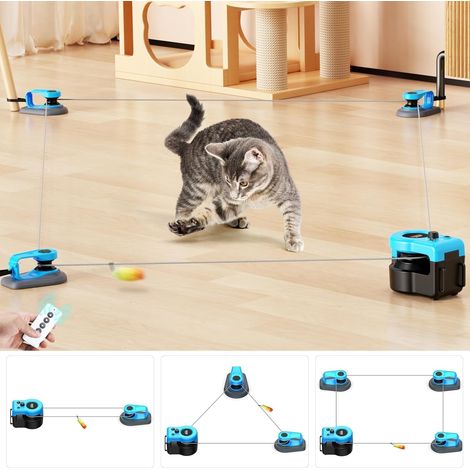 Jouet Chat Interactif Jeu Interactif de Chasse pour Chat D'IntéRieur Trois RéGlages de Vitesse pour RéPondre Aux Besoins D'Exercice et de Jeu. Conception Durable et RéSistante aux Morsures