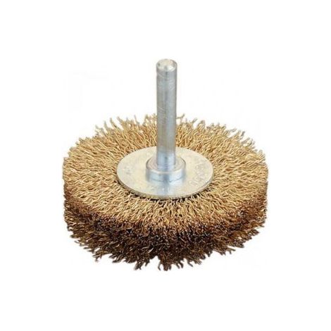 Brosse circulaire 75 x 20 mm en fil d'acier double épaisseur, tige de 6 mm, 470,50 PG (1/3)
