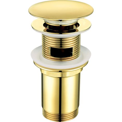 Ablaufventil gold mit und ohne Überlauf mit Pop-Up Funktion B/H/T 6,8/7,5/4,2 cm (1/3)