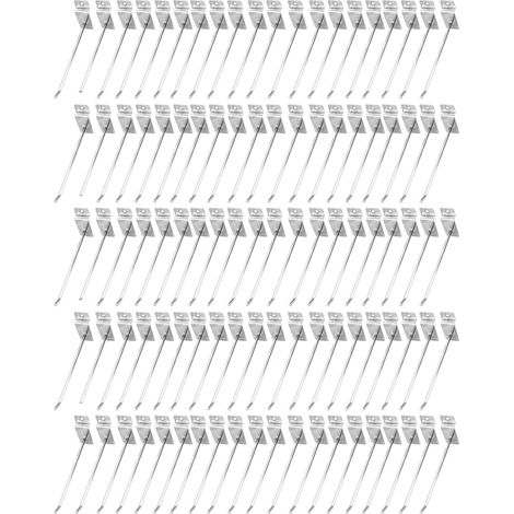 Lot accroche-étagère universel aluminium 15cm 4mm, 100 pièces, pour supermarché, papeterie, épicerie (1/5)