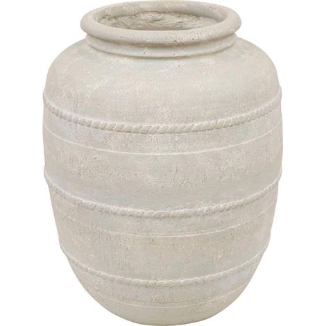 Vase Déco Jarre "Romia" 46cm Beige (1/2)