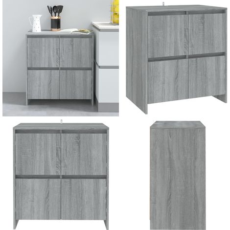 Buffet Sonoma gris 70x41x75 cm Bois d'ingénierie - Buffet - Meuble De Rangement - Armoire - Commode - Salon - Home & Living (1/5)