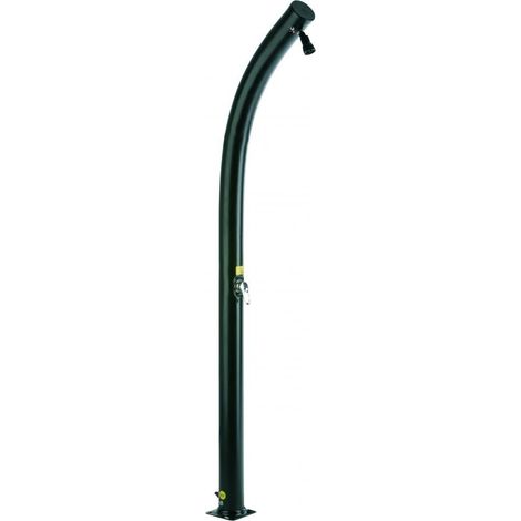GRE – Douche solaire courbée noire en PVC 25 litres – Capacité 25L – Installation facile – Pommeau orientable – Économie d'énergie (1/10)