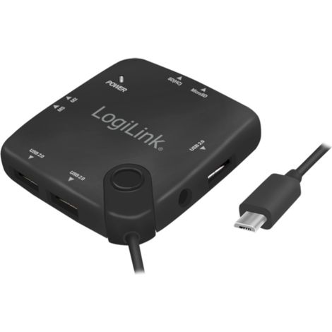 Logilink HUB Multifunzione On-The-Go Micro-USB e Lettore di Schede (1/5)