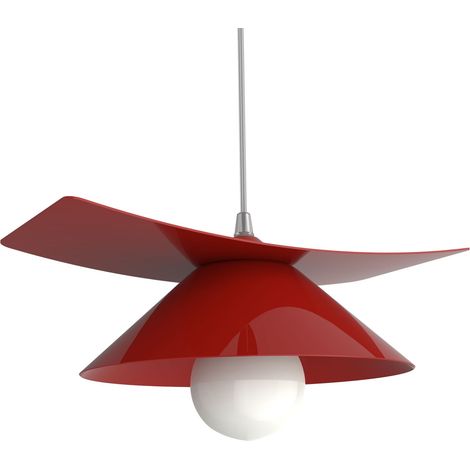 LUMICOM MILLER Sospensione, 1X E27, max 42W, metallo, rosso lucido, D.25cm (1/4)