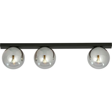Plafoniera Emibig FIT 3xE14 nero grafite metallo 70cm (1/5)