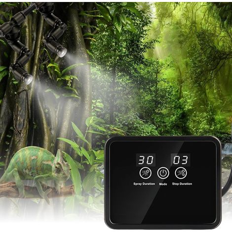 1 Système Brumisation, Minuterie Automatique, Buses 360°, Pour Reptiles, Amphibiens, Serres (1/5)