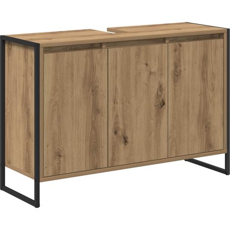 Maison Exclusive - Badezimmerschrank mit Tür Kunsthandwerk Eiche