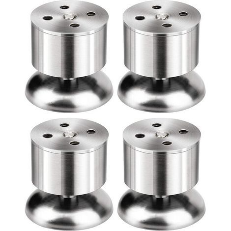 Verstellbare Möbelfüße, 4er-Set, Edelstahl, 50 x 60 mm, für Tische, Stühle, Regale und individuelle Möbel (1/5)