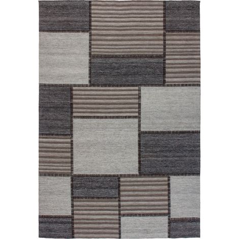 Tappeto Phoenix 102 in Lana Jacquard Naturale e Crema (1/4)