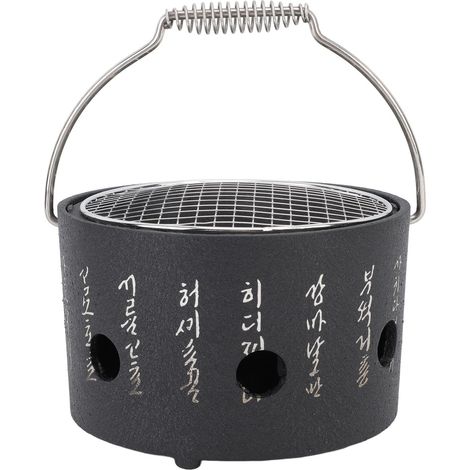 Tragbare Grillpfanne aus Edelstahl und Aluminium, multifunktional zum Kochen und Teezubereiten beim Camping (1/5)
