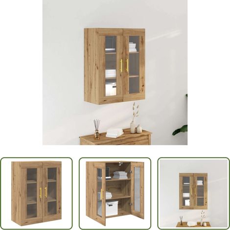 vidaXL Wandregal - Wandschrank Artisan-Eiche 69,5 x 34 x 90 cm Holzwerkstoff (1/5)