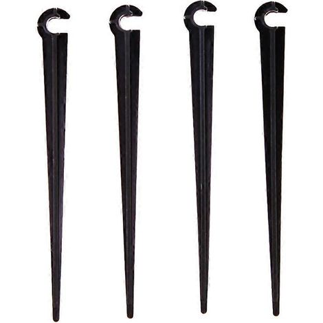 Lot de 100 piquets de support pour tuyau d'arrosage, supports de tuyau d'arrosage en plastique pour tuyau de 4/7 mm. (1/5)