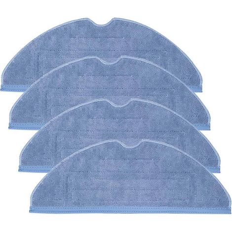 Lot de 4 lingettes de rechange pour balai aspirateur Roborock T7 T7 Plus S7, réutilisables et performantes pour surfaces humides. (1/5)