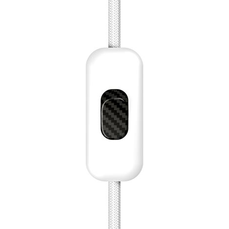 Interruttore Unipolare rompifilo Creative Switch Bianco Effetto fibra di carbonio