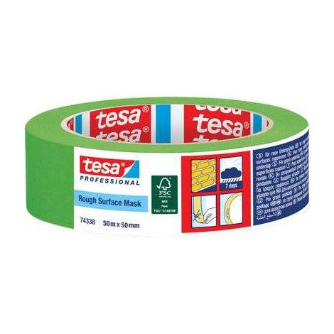 NASTRO CARTA ESTERNI VERDE 74338 TESA - MM 50 ML 50 - 6 pezzi