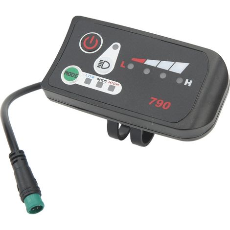 Compteur d'affichage LED pour vélo électrique, panneau de modification avec prise mâle 5P étanche, compatible guidon 22,2 mm, 36 V (1/5)
