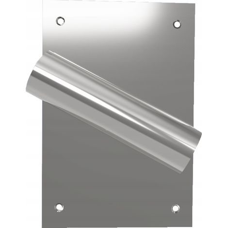 Supporto a parete in acciaio inox per 1 bandiera, inclinato a sinistra (1/3)