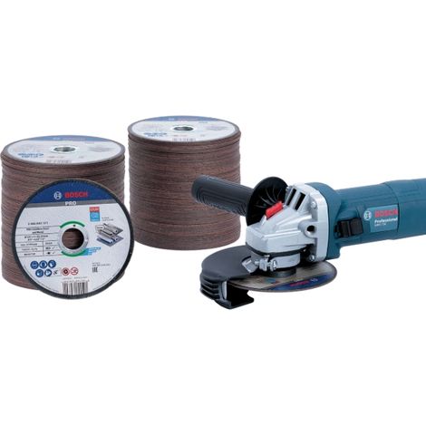 Disques à tronçonner Bosch PRO Inox+métal 125 mm, 200 pièces + Meuleuse angulaire GWS 750 (1/3)