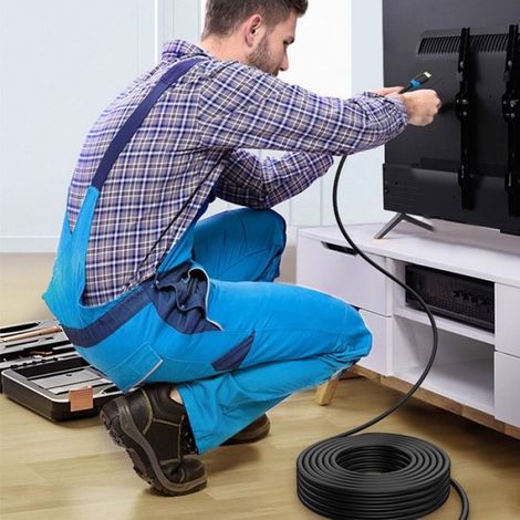 Câble HDMI Haute Définition 4K pour TV, PC et Projecteur - Connexion Fiable et Performante - Noir 1 m (1/5)