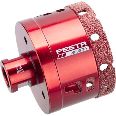 Trépan diamanté pour meuleuse avec filetage M14 - Diamètre 72mm - Série INDUSTRY