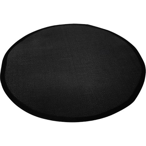 Filiyano-Tapis de foyer rond en silicone et fibre de verre résistant à la chaleur, pour terrasse, patio et foyers extérieurs sur gazon, noir, 122 cm (1/4)
