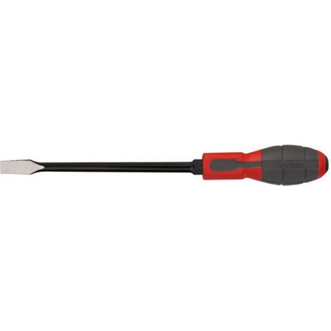 Tournevis Plat - 2 0x13 mm - Longueur 300 mm - Acier À Outils - Surfaces Noircies - Poignée Plastique