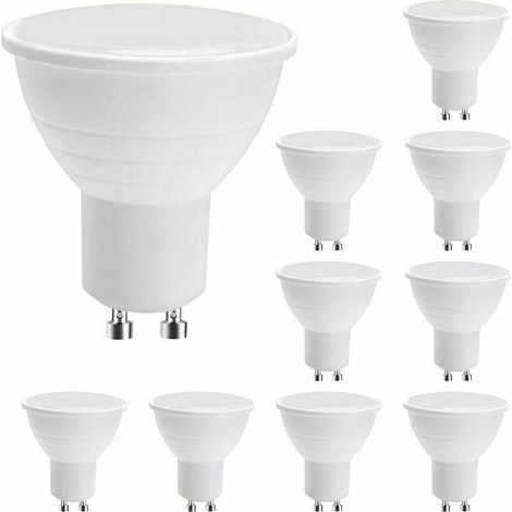 GU10-LED-Spotlampen, 7 W warmweiß (entspricht 50 W Halogenlampe), Energiesparlampe, 600 lm, 120° Abstrahlwinkel, nicht dimmbar, 5er-Pack (1/5)