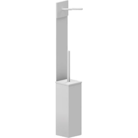Click composizione verticale con fascia adesiva da 60 cm con accessori magnetici quali porta rotolo per carta igienica e porta scopino EVCK04B (1/2)