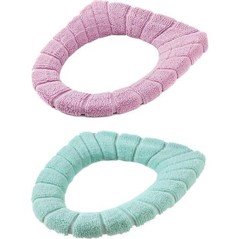 2PCS Siège de Toilette, épaissir Housse pour abattant de WC Coussins, Tapis de Coussin de Toilette Rétractable Lavable, Chaud, Confortable et Doux, Adapté à Plupart des Toilettes (1/5)