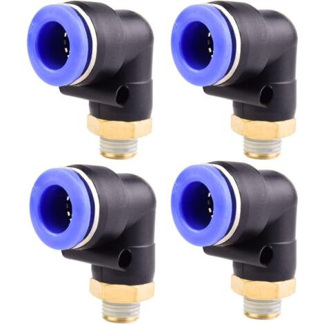 4 pièces 10 mm 1/2′′PT filetage extérieur droit Push to Connect Raccords de tube à emboîter pneumatique connecteur rapide PL PL14-1/4\ (1/5)