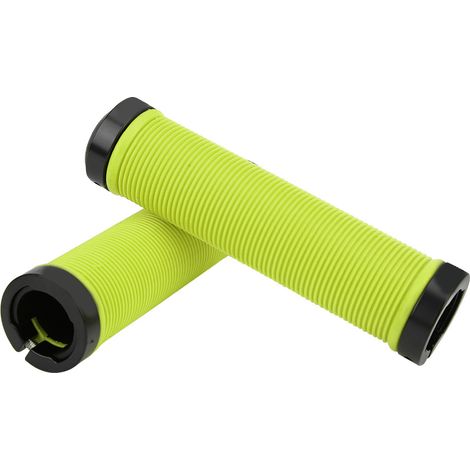 1 Paar rutschfeste Lenkergriffe aus Kunststoff für Mountainbikes, mit Verriegelung (gelb) (1/5)