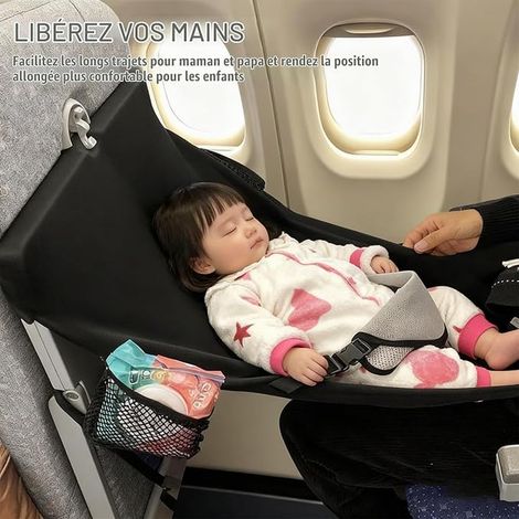 Baby Bed for Airplane Travel, Children's Footrest, Air Extension Seat Hammock Integrated Ventilated Foot Rest Child Sleep (1/4)