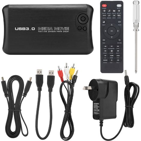 Lecteur Multimédia USB 3.0 Full HD 1080P avec Alimentation AU Plug (100-240V) (1/5)