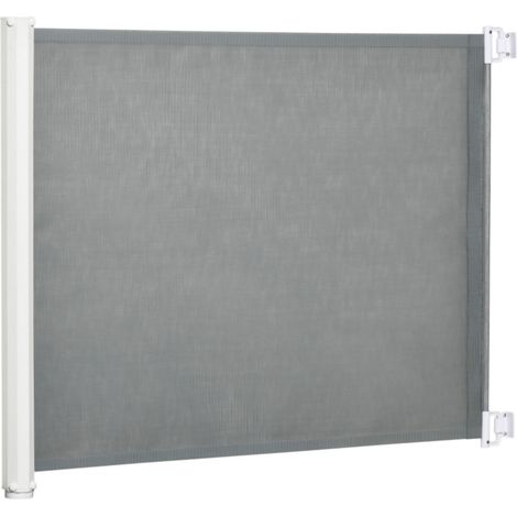 Barrière de Sécurité Escalier 115x5.5x82.5cm en Métal et Plastique Gris - Protection Enfant et Animal pour Porte et Couloir (1/5)