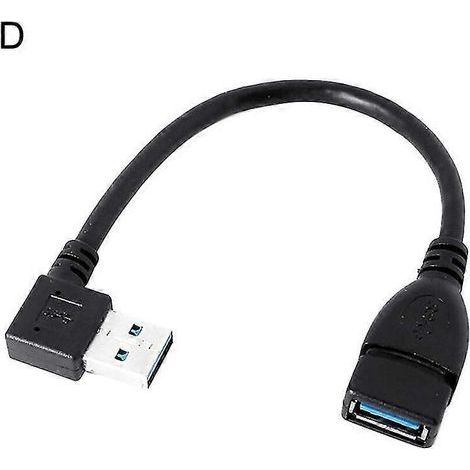 90-Grad-Winkel-USB-3.0-Typ-A-Verlängerungskabel – Stecker auf Buchse – D (1/5)