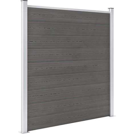 Gartenzaun WPC 180×186 cm Grau
