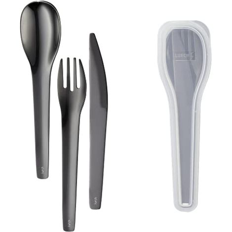 Set di posate Lurch in custodia, 3 pezzi, 18 cm, antracite (1/4)