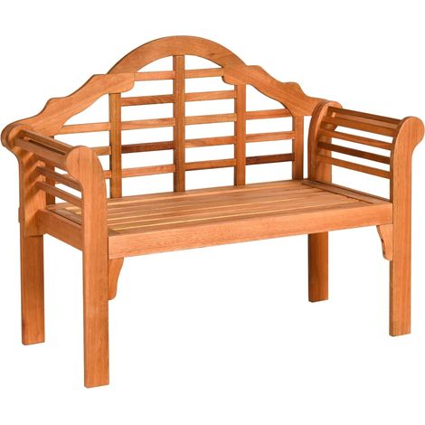 COSTWAY Panca pieghevole in legno per esterni, panca da giardino in legno massiccio pieghevole da 123 cm, poltrona per due persone per giardino, patio, portico, piscina, balcone (1/5)