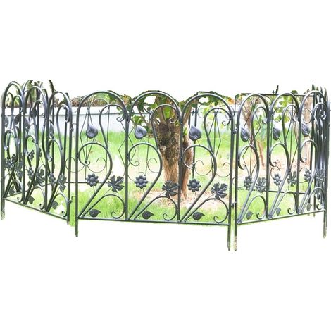 Clôture de jardin, design flexible, résistant aux intempéries, Noir2 (1/2)
